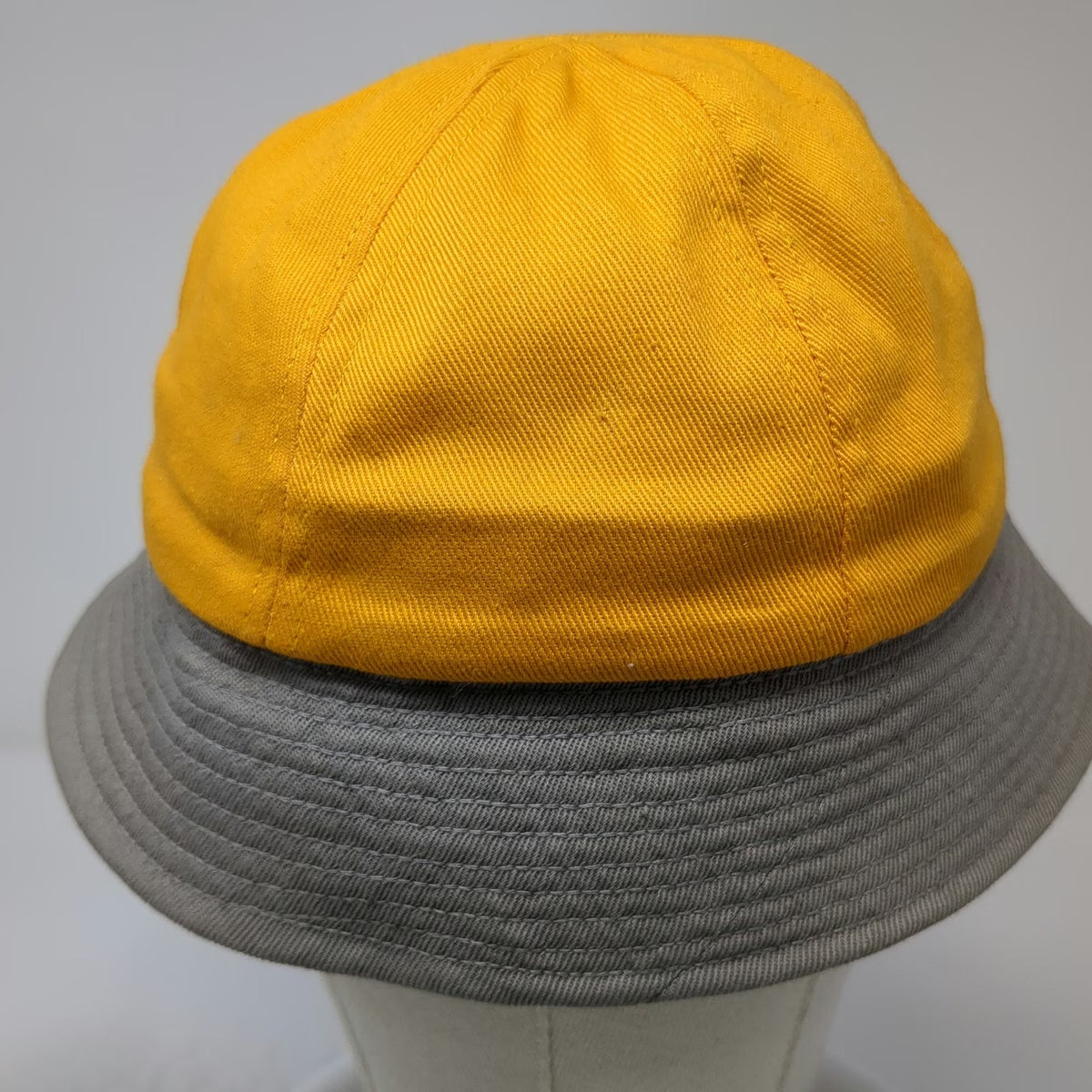 Yellow Bucket Hat M Gray Graphic Two Tone Cotton Twill Wide Brim Idaho Vandals