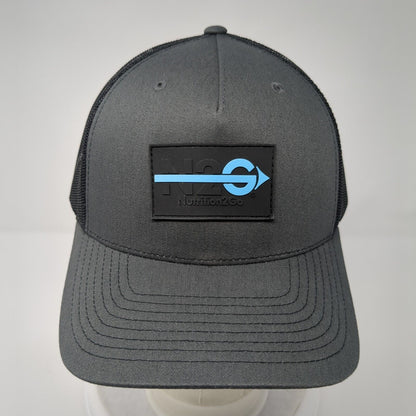 N2G Nutrition 2 Go Snapback Trucker Hat Gray OS Adjustable Mesh Back Richardson