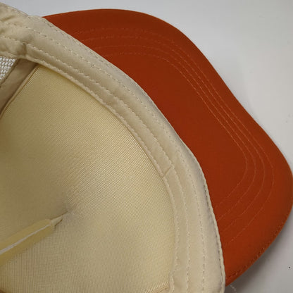Bokeh Supply Sunny Days Ahead White Orange Trucker Hat One Size Mesh Snapback