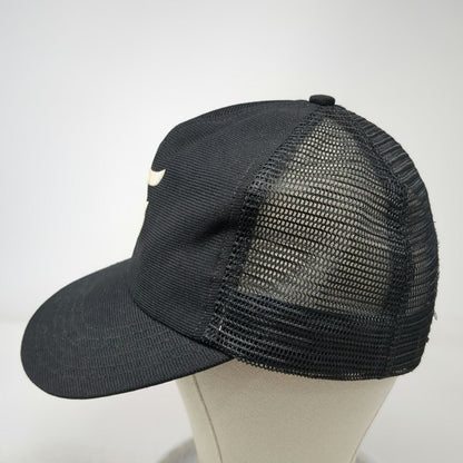 Reynolds Trucker Hat Black One Size Script F Logo Mesh Snapback Made in USA