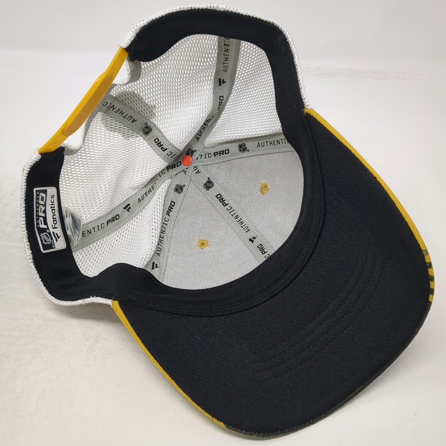 Vegas Golden Knights NHL Fanatics Yellow Trucker Hat One Size Snapback Mesh