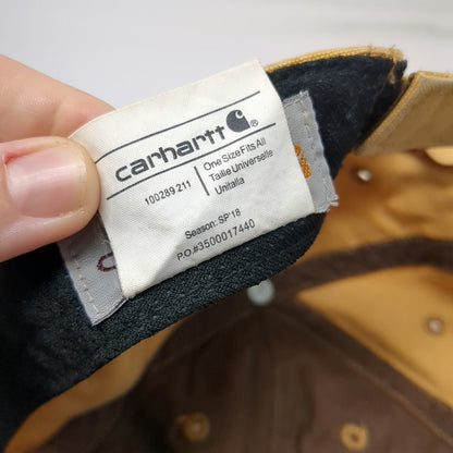 Carhartt Baseball Cap Brown One Size Slideback Logo Patch Cotton Adjustable Hat