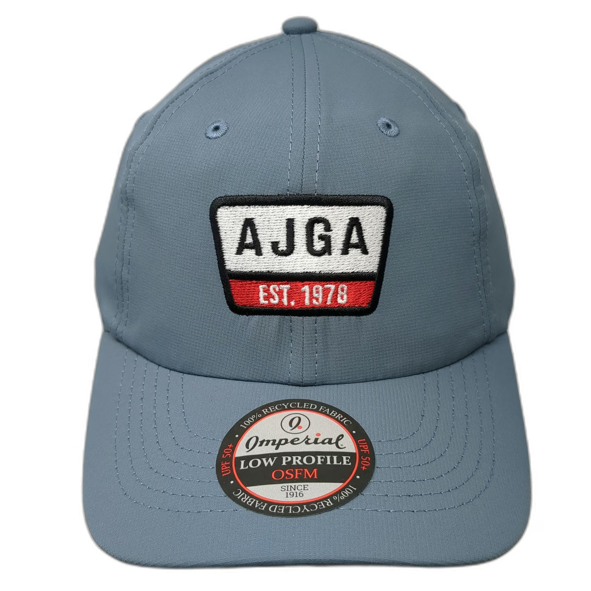 Imperial Baseball Cap Blue One Size AJGA Low Profile Recycled Polyester Hat