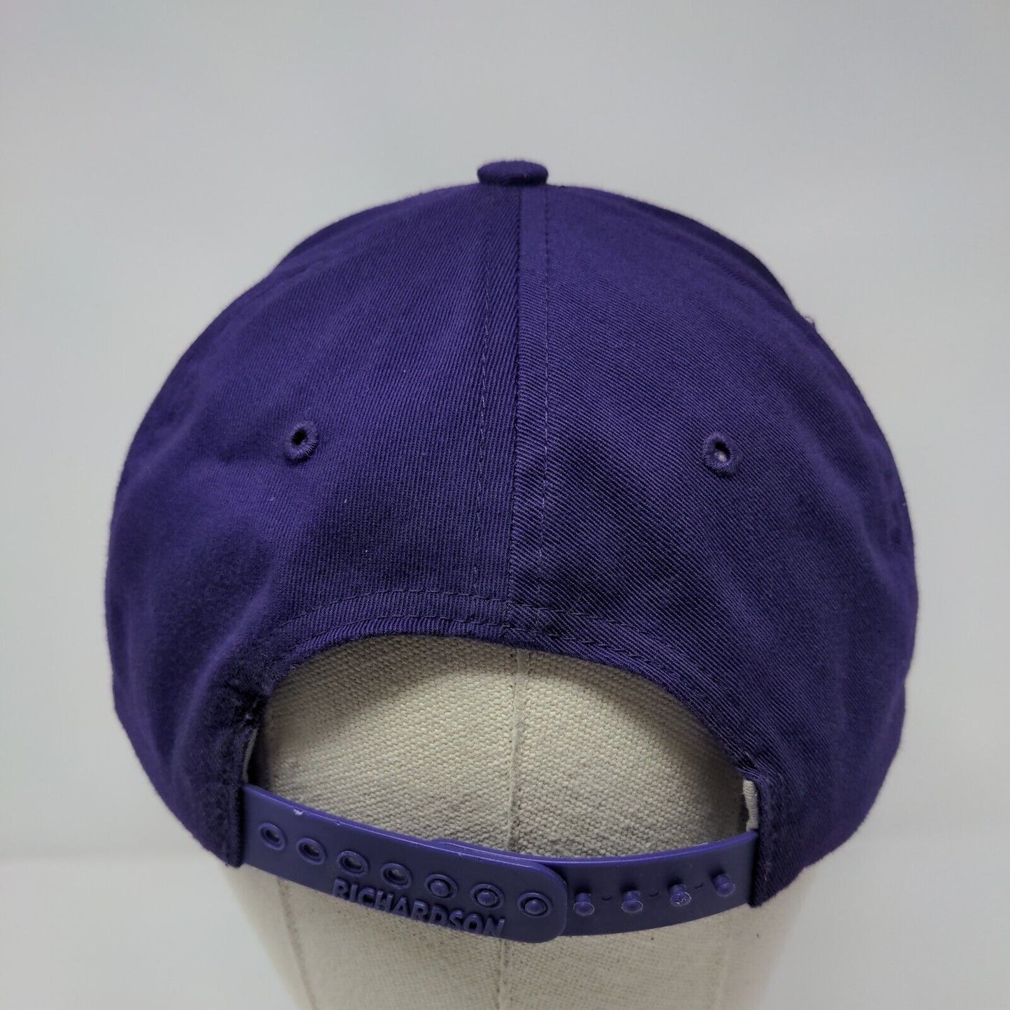 WV Snapback Hat Purple M/L Solid Adjustable Embroidered Richardson