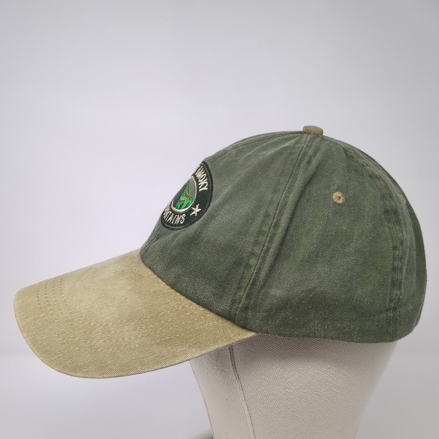 Great Smoky Mountains Strapback Hat Green One Size Adjustable Jhats