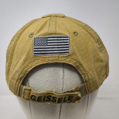 Geissele Baseball Cap Brown One Size Strapback American Flag Tactical Patch Hat