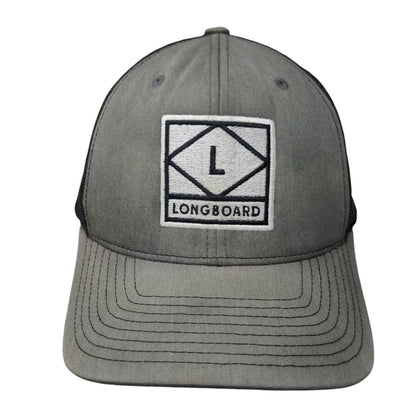 Longboard Snapback Mesh Back Trucker Hat Gray Adjustable Richardson