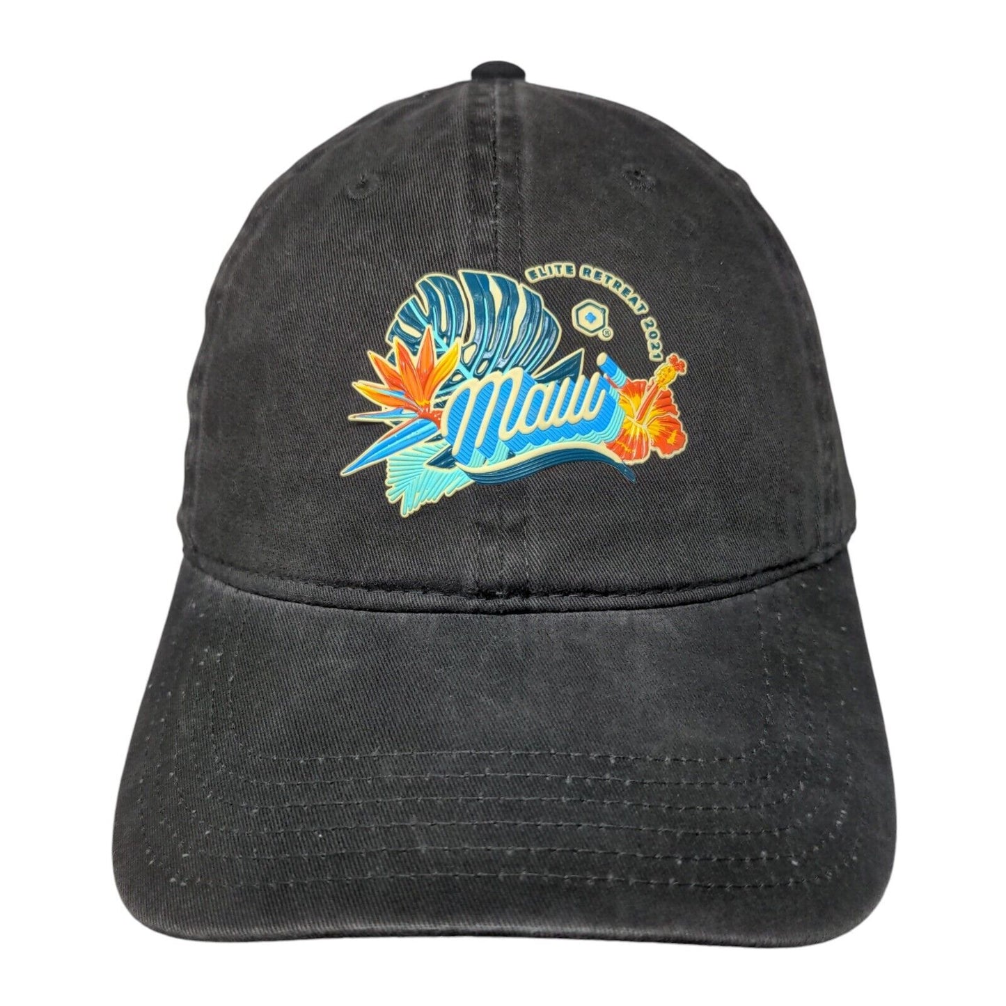 Maui Elite Retreat 2021 Slideback Hat Gray OSFM Adjustable Vented Holes Otto