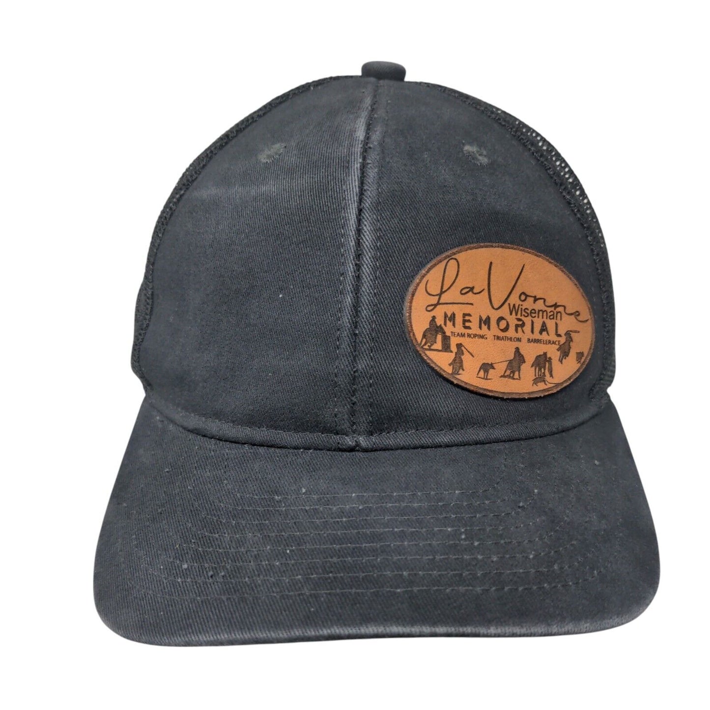La Vonne Wiseman Memorial Snapback Trucker Hat Black One Size Mesh Back