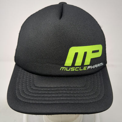 Magic Headwear Trucker Hat Black Green One Size Foam Mesh Snapback MusclePharm