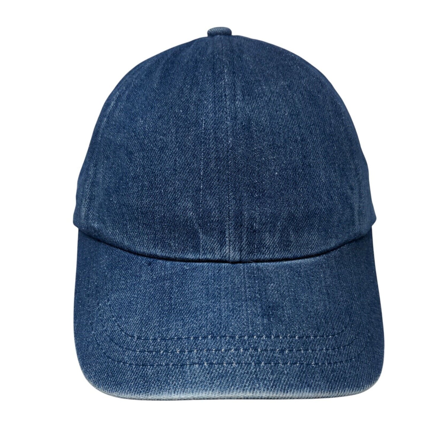 Unbranded Slideback Hat Blue One Size Adjustable 6 Panel Denim Blank