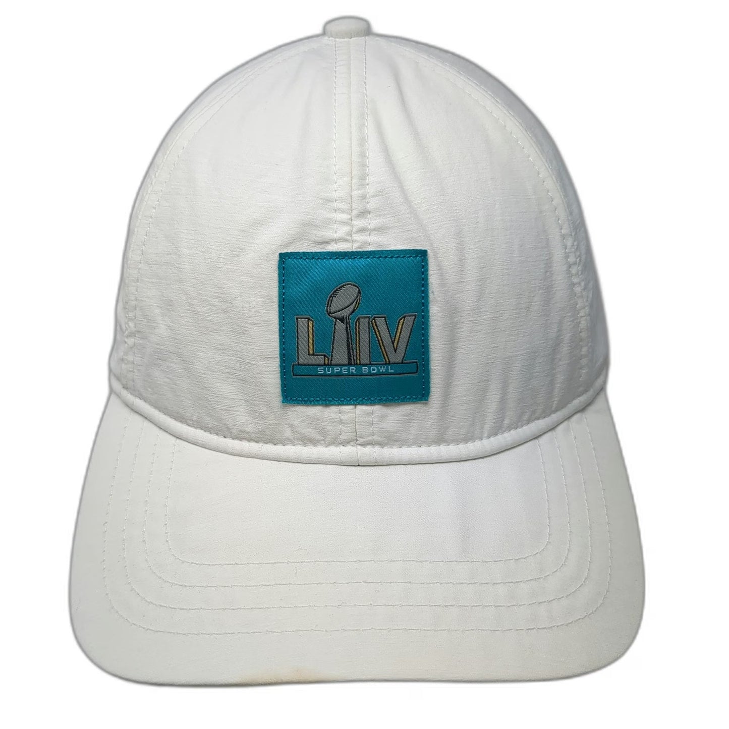 BD&A Baseball Cap White Blue One Size Super Bowl LIV NFL Strapback hat
