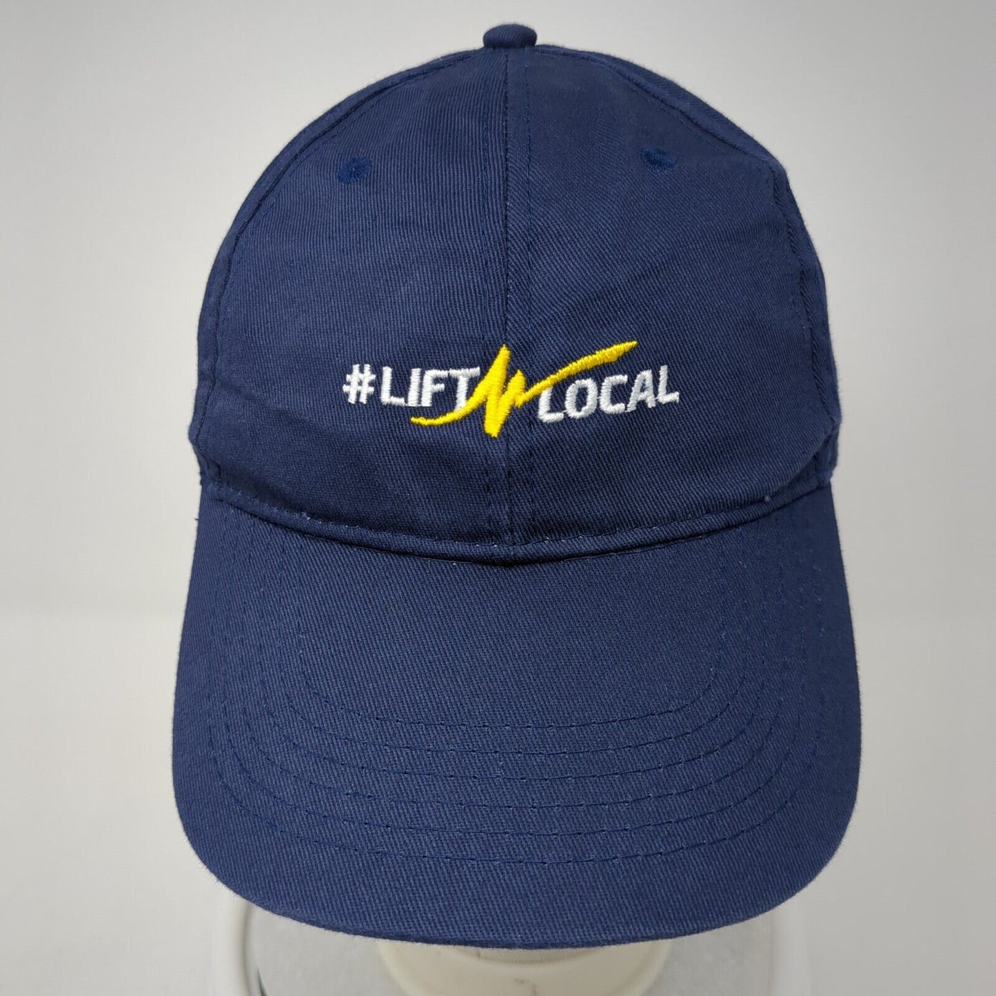 Lift Local Strapback Hat Blue One Size Adjustable Embroidered 6 Panel