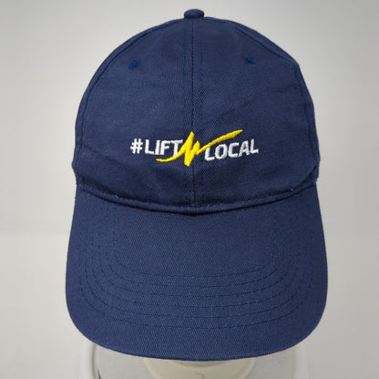 Lift Local Strapback Hat Blue One Size Adjustable Embroidered 6 Panel
