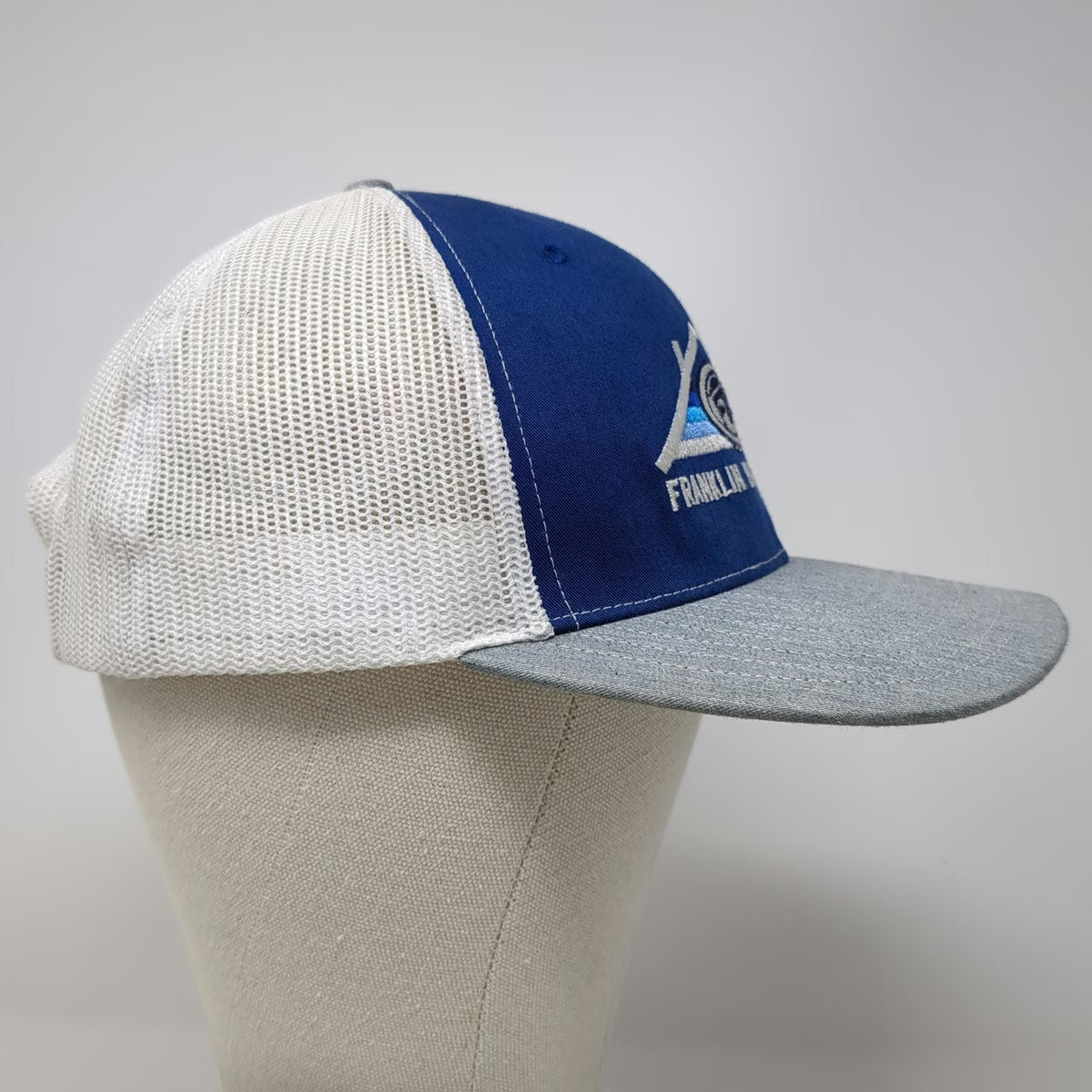 Richardson Trucker Hat Blue Gray One Size Snapback Franklin Building Supply