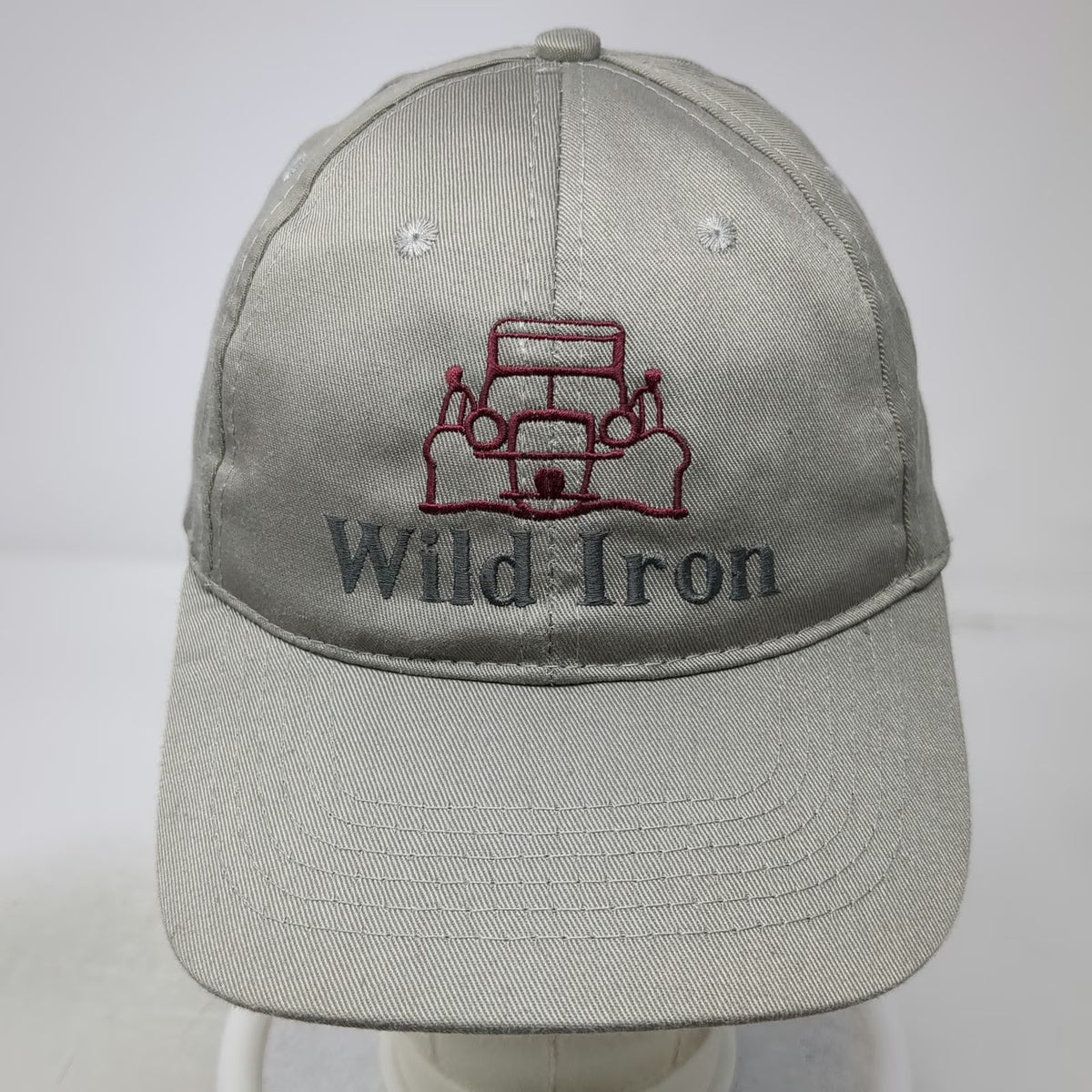 Wild Iron Antique Car Logo Gray Baseball Cap One Size Strapback Hat Adjustable