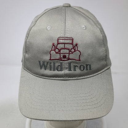 Wild Iron Antique Car Logo Gray Baseball Cap One Size Strapback Hat Adjustable