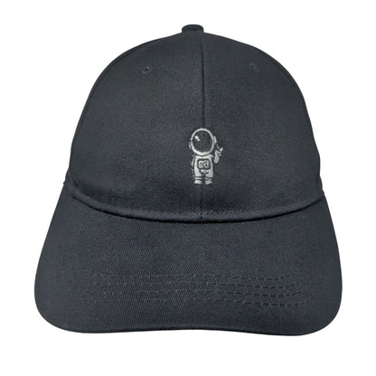 Astronaut Slideback Hat Black One Size Adjustable Embroidered 6 Panel
