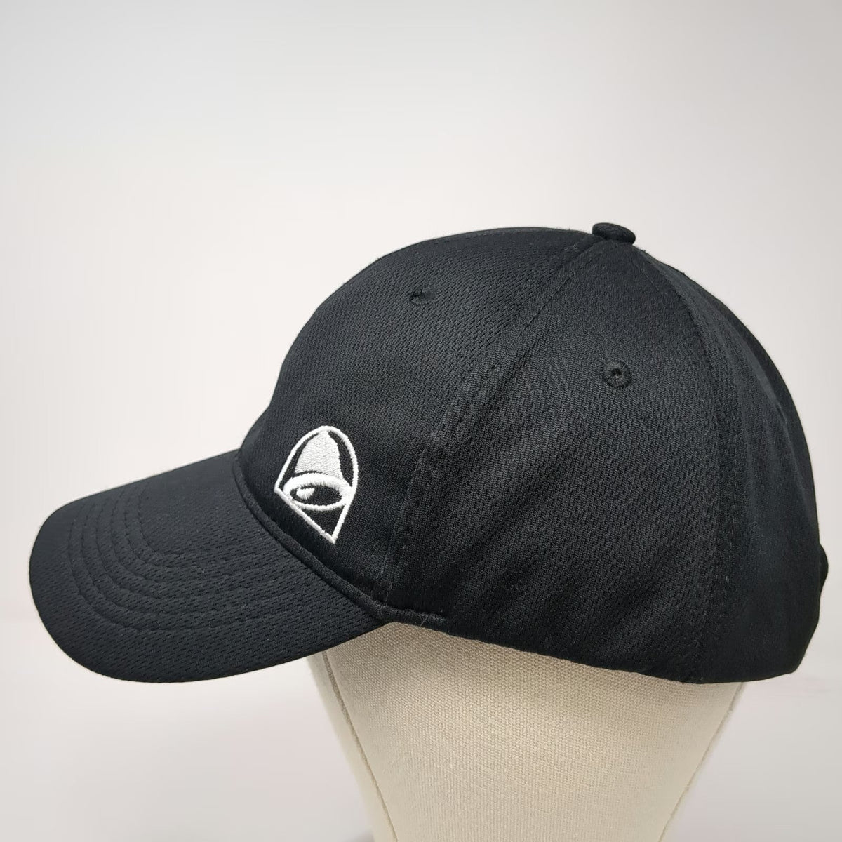 Taco Bell Snapback Hat Black One Size Polyester Embroidered Logo Restaurant Food