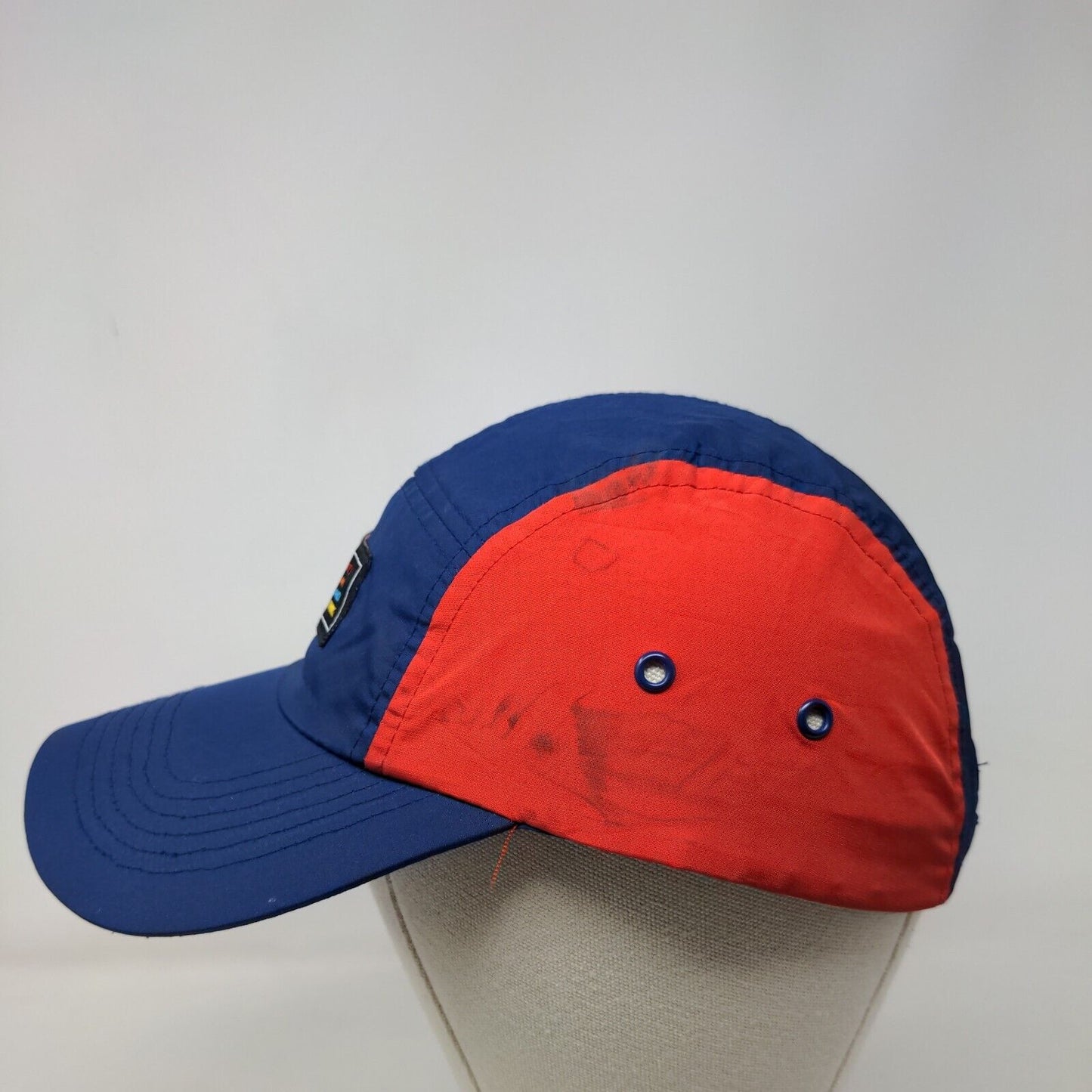 It's An Aldi Thing Strapback Hat Blue One Size Colorblock 5 Panel