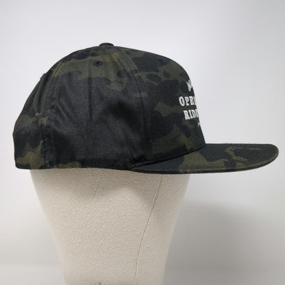 Yupoong Snapback Hat One Size Black Green Camo Jack Daniels Operation Ride Home