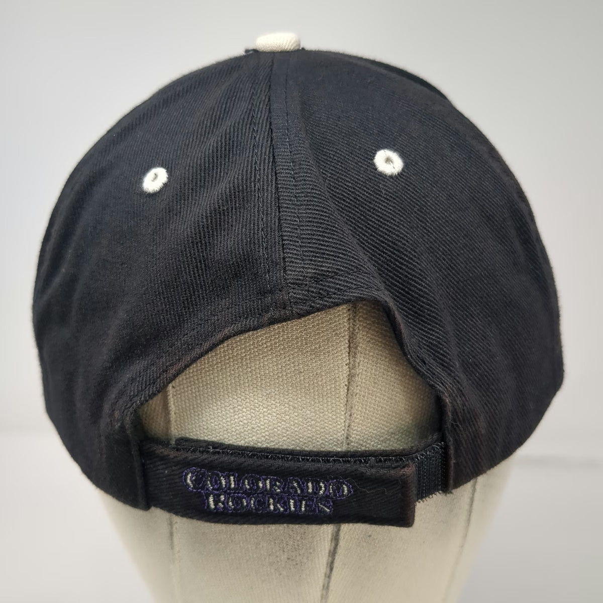 '47 MLB Colorado Rockies Baseball Cap Black Purple White One Size Strapback Hat