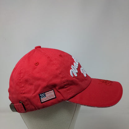 Washington DC Slideback Hat Red One Size Embroidered Triple Timber