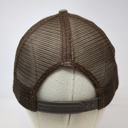 Field & Stream Brown Trucker Hat One Size Mesh Back Camo Deer Skull Embroidered