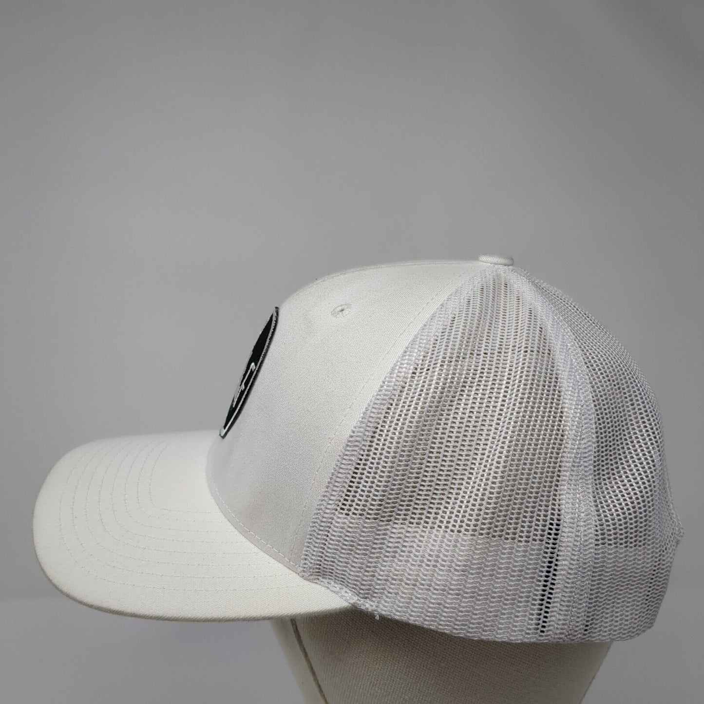 Golf 208 Strapback Hat White OS Adjustable Embroidered Mesh Back Richardson