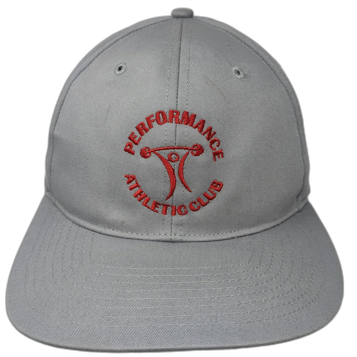 Richardson Snapback Gray L Performance Athletic Club Embroidery Flat Brim Hat