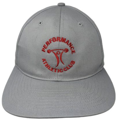 Richardson Snapback Gray L Performance Athletic Club Embroidery Flat Brim Hat