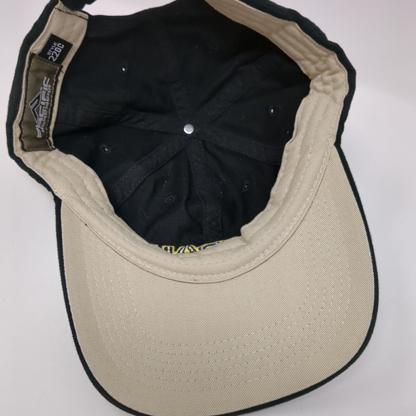 Kendall Strapback Hat Black One Size Embroidered Pacific Headwear