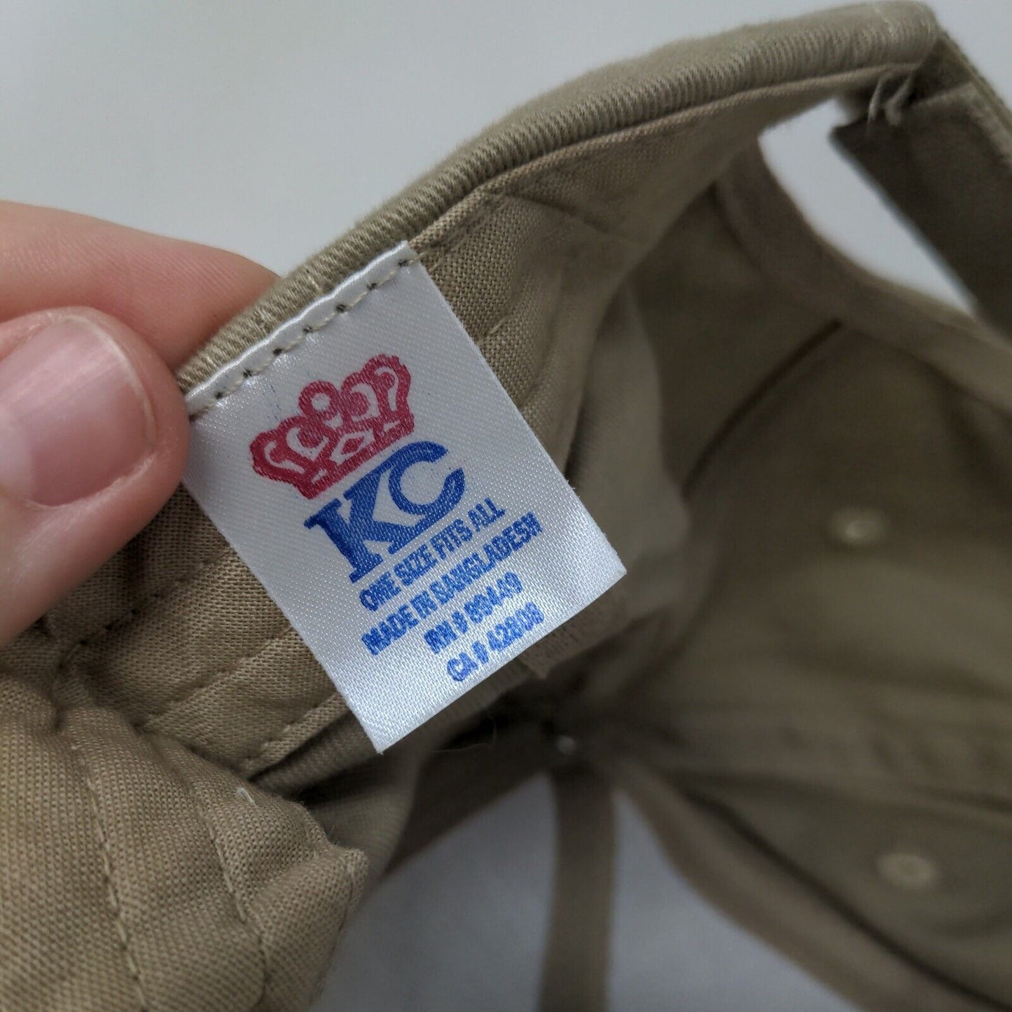 Florida Bank Strapback Hat Tan OSFA Adjustable Embroidered Vented Holes KC