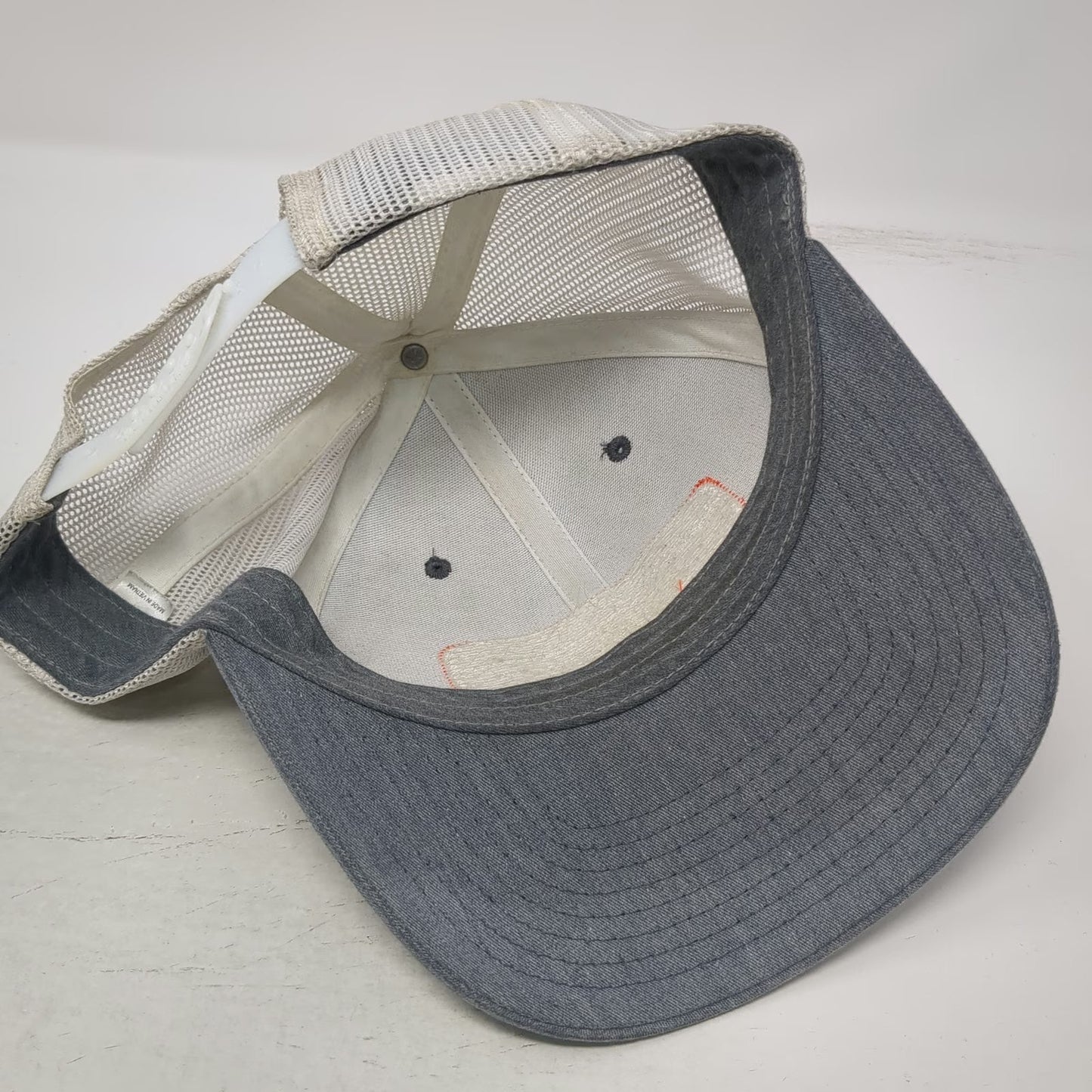 Grundéns Trucker Hat Gray White One Size Mesh Snapback We Are Fishing Patch