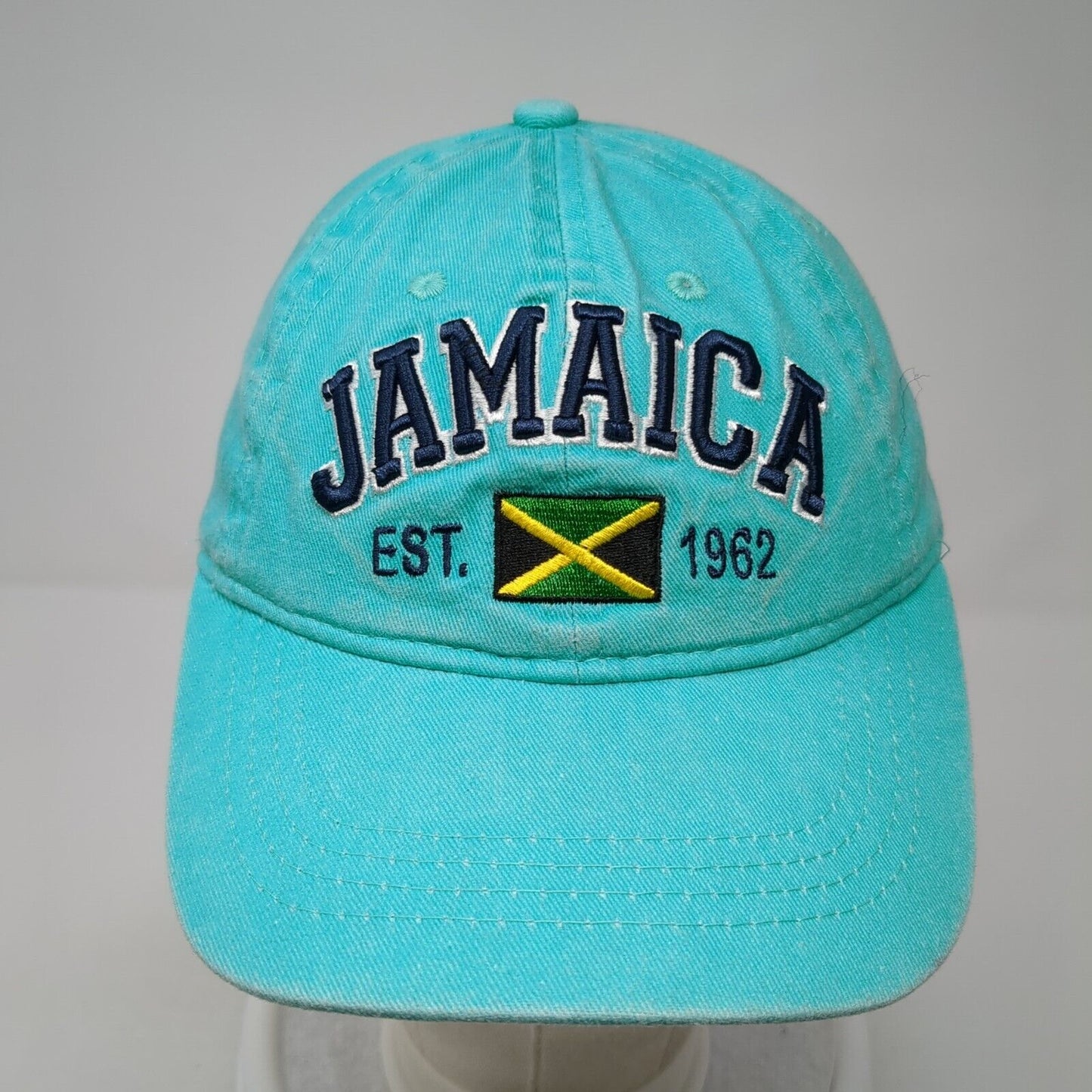 Jamaica Est. 1962 Slideback Baseball Cap Blue OS Adjustable Embroidered TBL