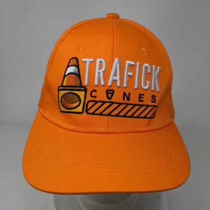 Trafick Cones Snapback Hat Orange OS Adjustable Embroidered The Classics Yupoong