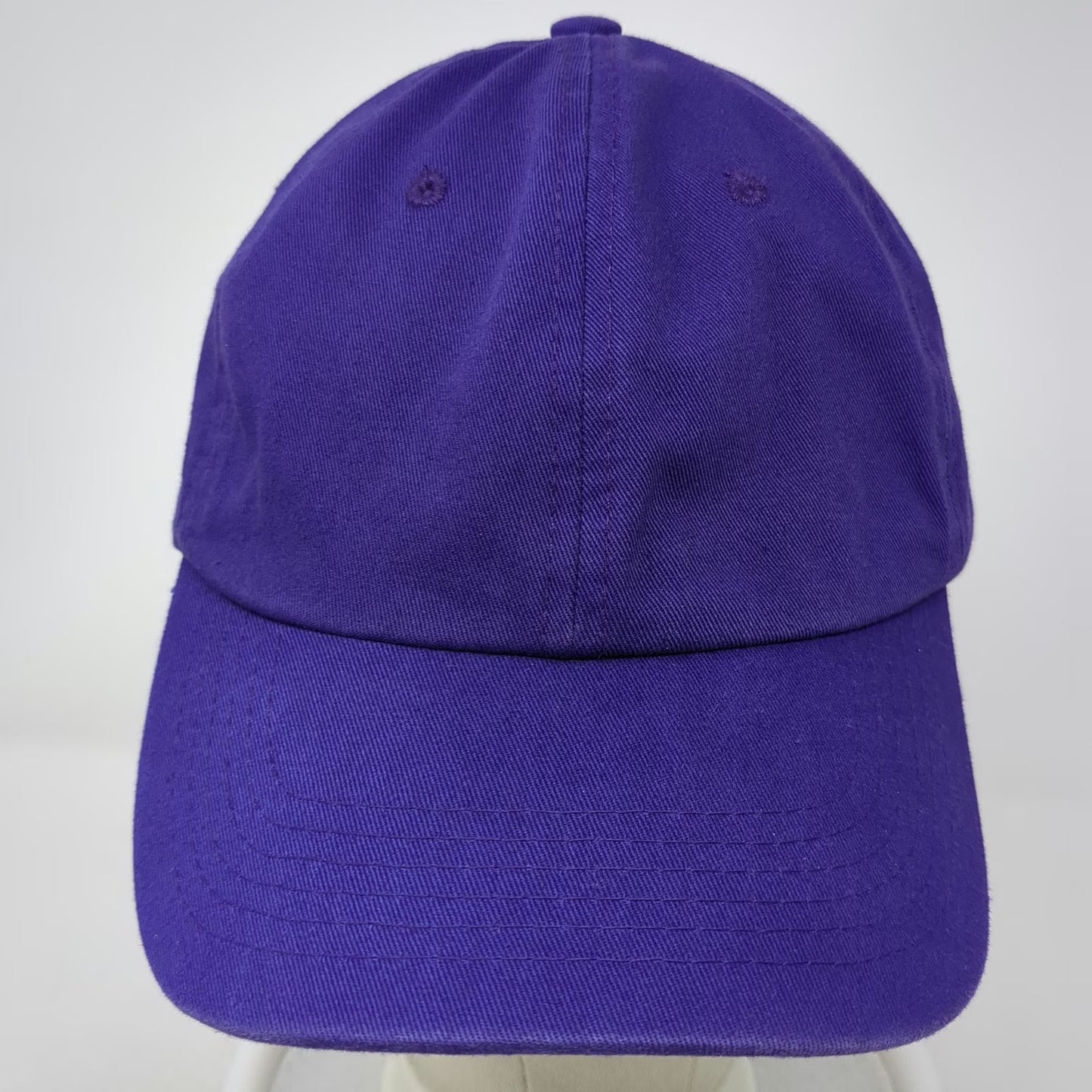 Top Level Baseball Cap Purple One Size Adjustable 100% Cotton Solid Plain Hat