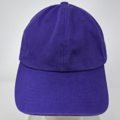 Top Level Baseball Cap Purple One Size Adjustable 100% Cotton Solid Plain Hat