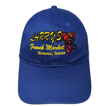 Larry's French Market Strapback Hat Blue One Size Adjustable Otto