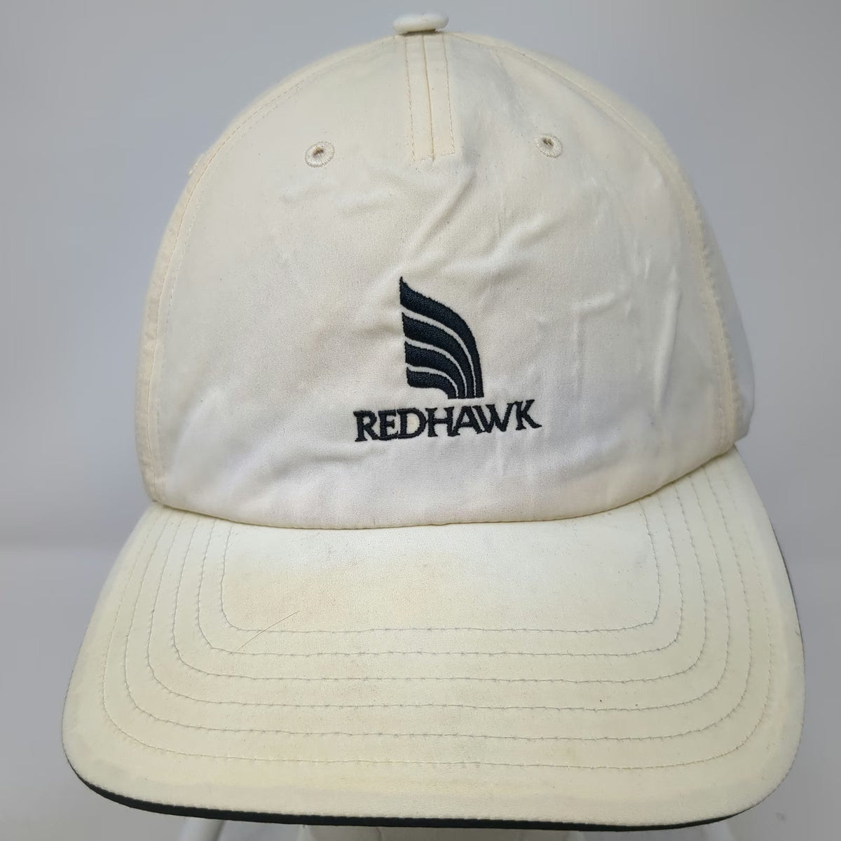 Adidas Baseball Cap Beige One Size Slideback Redhawk Logo Embroidery Golf Hat