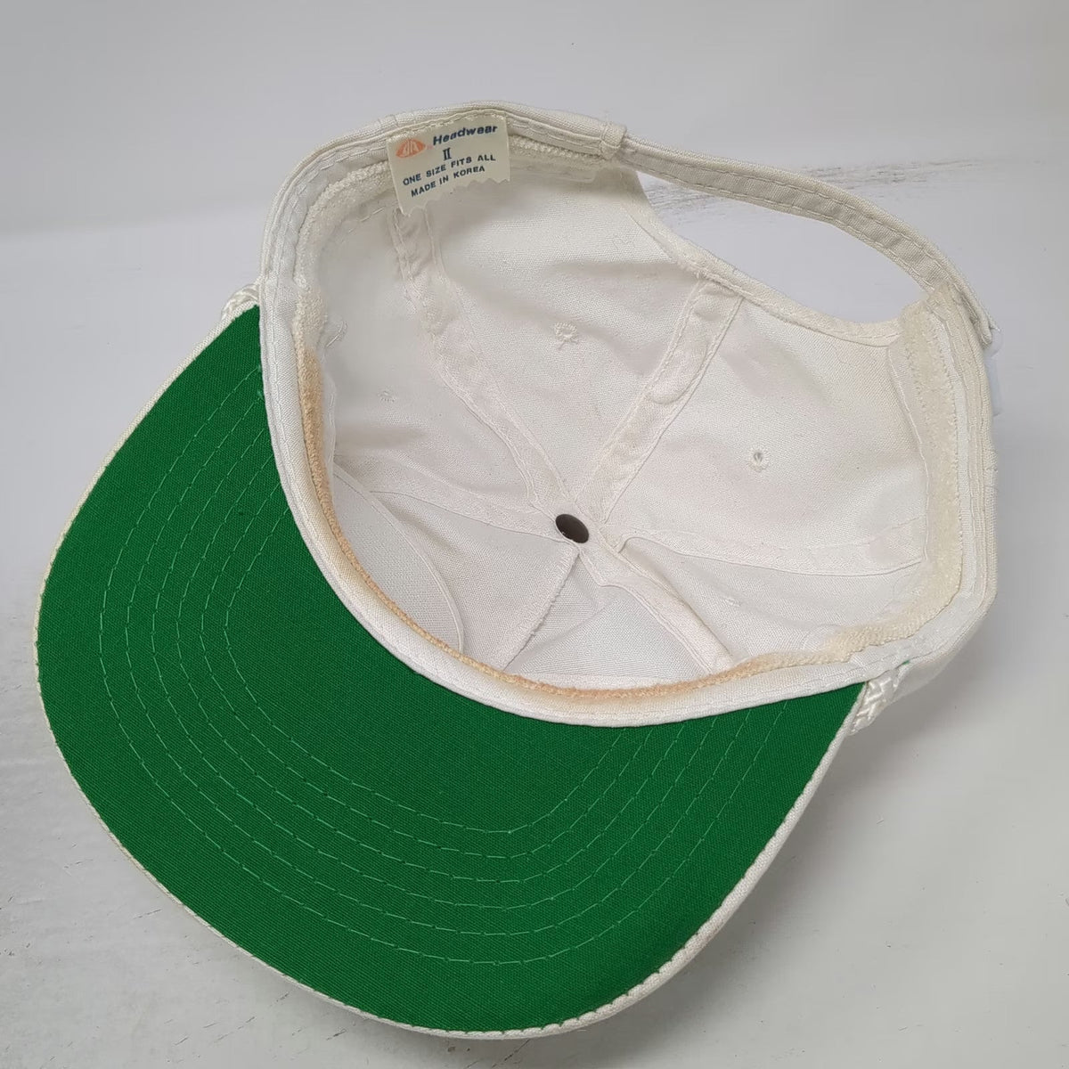Headwear II 5 Panel White Hat OSFM Snapback El Charro Mexican Food Rope Green