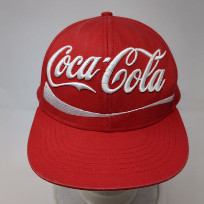 Coca-Cola Snapback Hat Red One Size Adjustable Embroidered 6 Panel