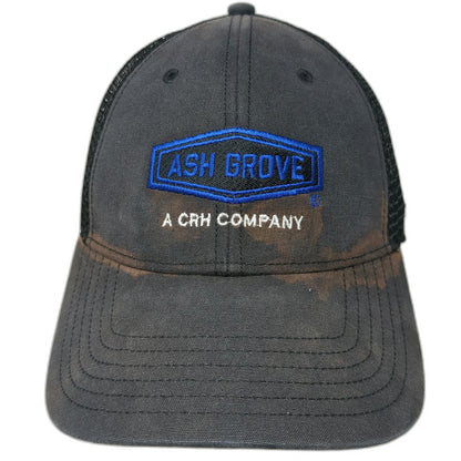 The North Face Trucker Hat Gray One Size Mesh Ash Grove CRH Company Snapback