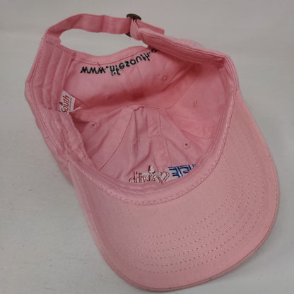 Life South Community Blood Centers Slideback Hat Pink One Size Embroidered