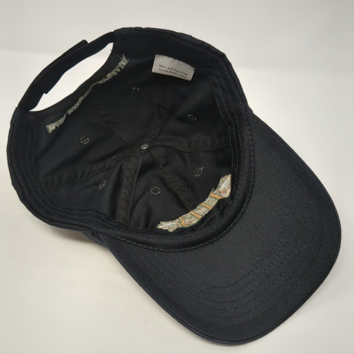 IIB Idaho Independent Bank Strapback Hat Black One Size Adjustable