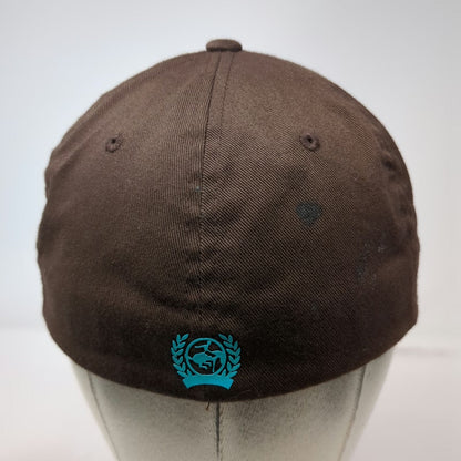 Cinch Baseball Cap Brown Blue M Flexfit Embroidered Western Cowboy Horse Hat