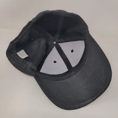 Snurkey Strapback Hat Black One Size Adjustable Vented Holes 6 Panel