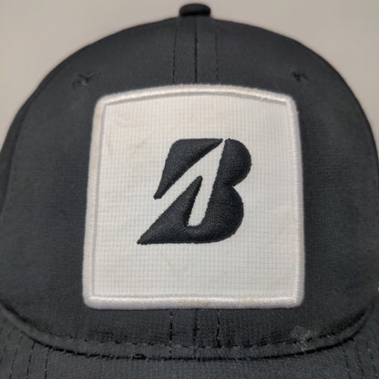 Bridgestone Golf Men's Slideback Hat Black Adjustable Polyester Embroidered Logo