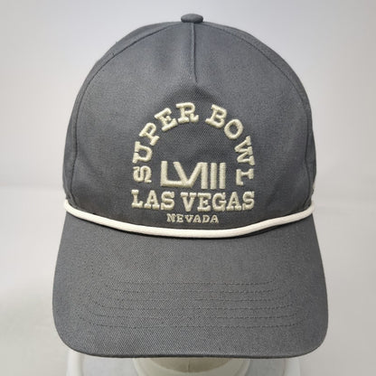 NFL Super Bowl LVIII '47 5 Panel Gray Hat One Size Snapback Rope Vegas Nevada