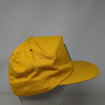 Vintage Broner Snapback Trucker Hat Yellow Access Control Embroidered Logo